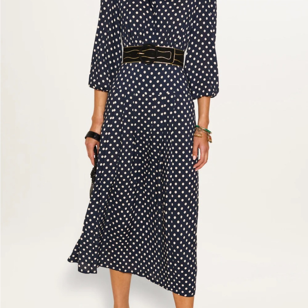 RIXO Black and White Maxi Dress